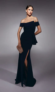Black Cherry Off The Shoulder Gown