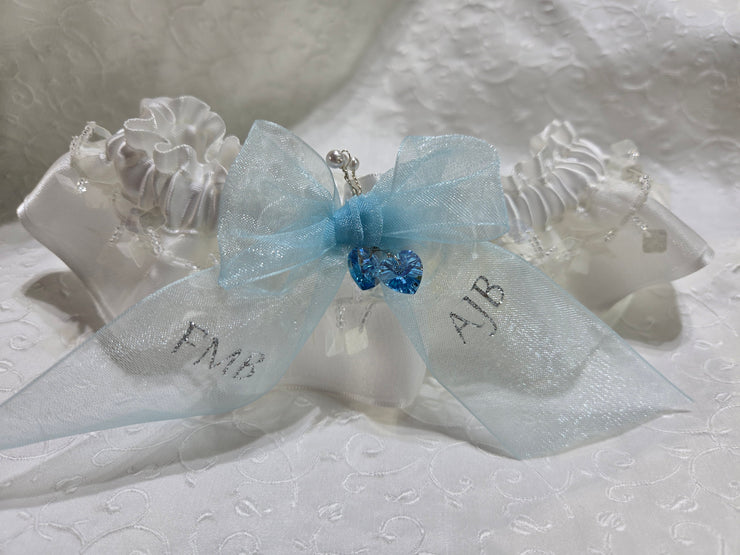 Custom Two Hearts Luxury Garter