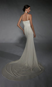 Ivory Strech Georgette Bettie Gown