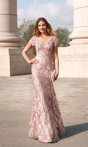Pink- Sterling  Fit and Flare Gown