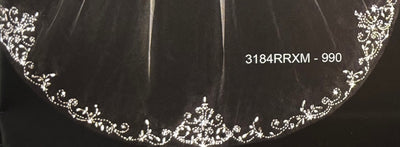 Custom 90” Chapel Length Veil- 3184