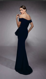 Black Cherry Off The Shoulder Gown