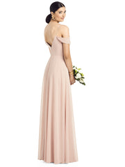 2020 Cold Shoulder V-Back Chiffon Gown - Chicago Bridal Store Company