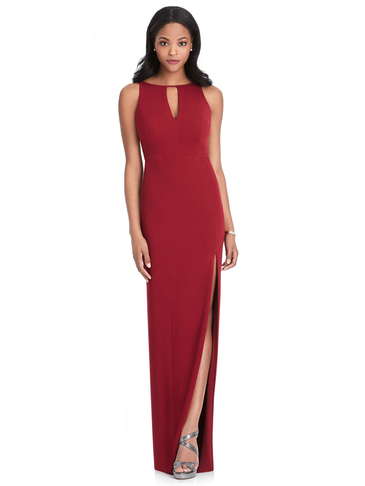 Full length Stretch Crepe Formal Dress Style 6801 - Chicago Bridal Store Company
