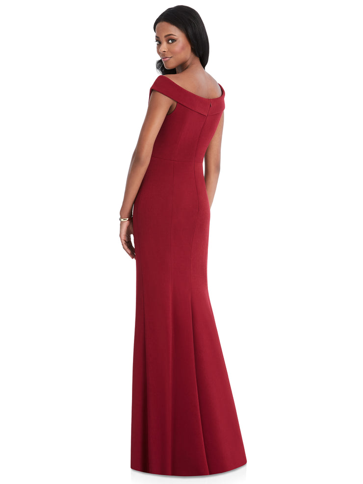 Chic Off the Shoulder Formal Dress Style 6802 - Chicago Bridal Store Company