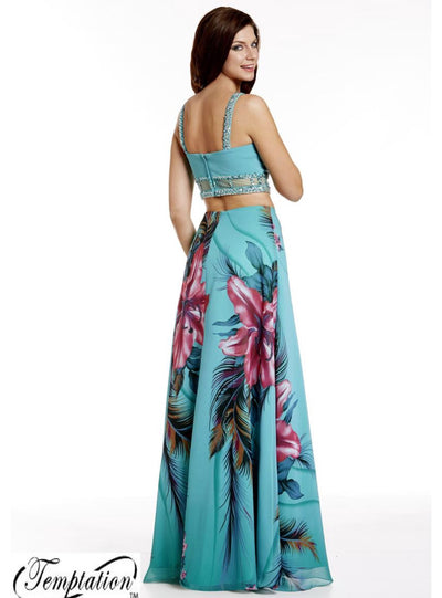 Aqua 2-Piece Dress - Chicago Bridal Store Company