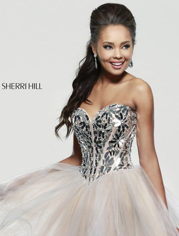 Sherri Hill 11131 Short Corset Nude - Chicago Bridal Store Company