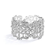 Grecian Style Couture Wedding or Prom Crystal Cuff Bracelet 4050B - Chicago Bridal Store Company