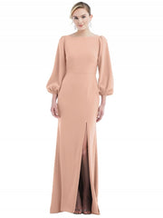 Trumpet Gown with Bishop Sleeve