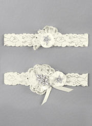 Scattered Rhinestone Garter Set- White or Ivory Chicagobridalstore.com - Chicago Bridal Store Company