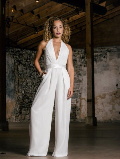 V Neck 2019 Bridal Jumpsuit - Chicago Bridal Store Company