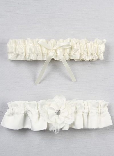 Somerset Garter Ivory or White - Chicago Bridal Store Company