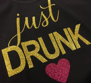 Drunk in Love & Just Drunk Racerback Tank Top - Chicago Bridal Store Company