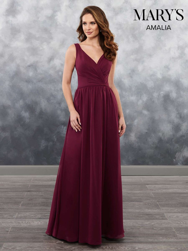 Burgundy A Line Dress