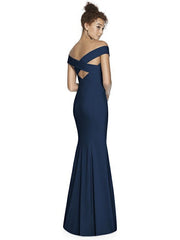 Crisscross Back Off Shoulder Full Length Formal Gown - Chicago Bridal Store Company