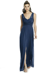 ALFRED SUNG BY DESSY D740 SPLIT FRONT BRIDESMAID DRESS- Chicagobridalstore.com - Chicago Bridal Store Company