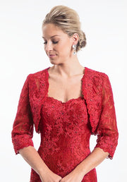 Fit and Flare Sleeved Mother’s of Bride/Groom - Chicago Bridal Store Company
