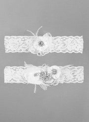 Rhinestone Pearl Garter Set - Chicago Bridal Store Company