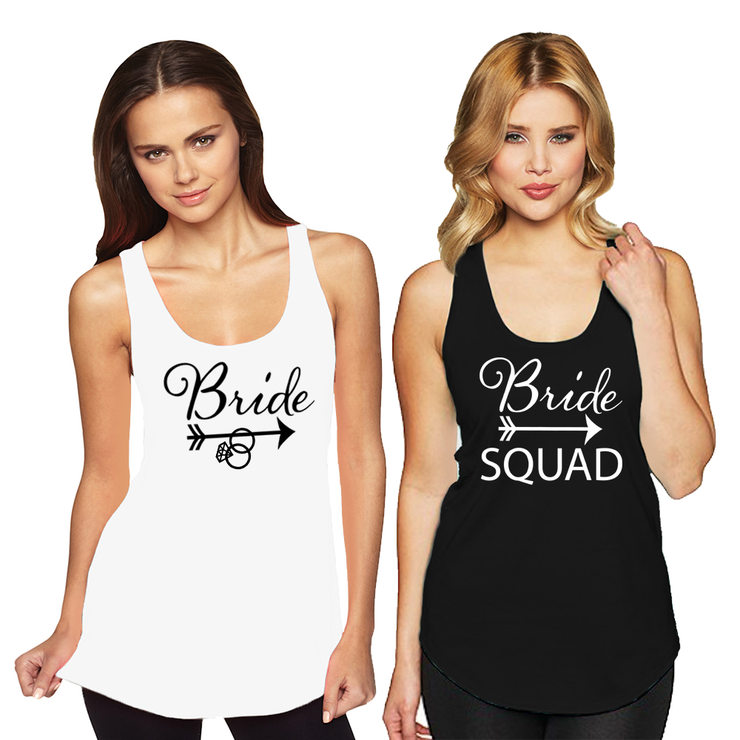 Bride squad top tank tops