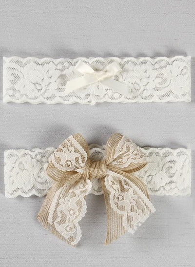 Country Romance Bridal Garter Set White or Ivory Chicagobridalstore.com - Chicago Bridal Store Company
