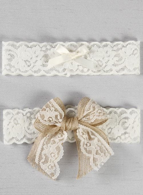 Country Romance Bridal Garter Set White or Ivory Chicagobridalstore.com - Chicago Bridal Store Company