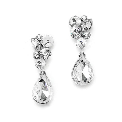 Crystal Bridal or Prom Earrings - Chicago Bridal Store Company