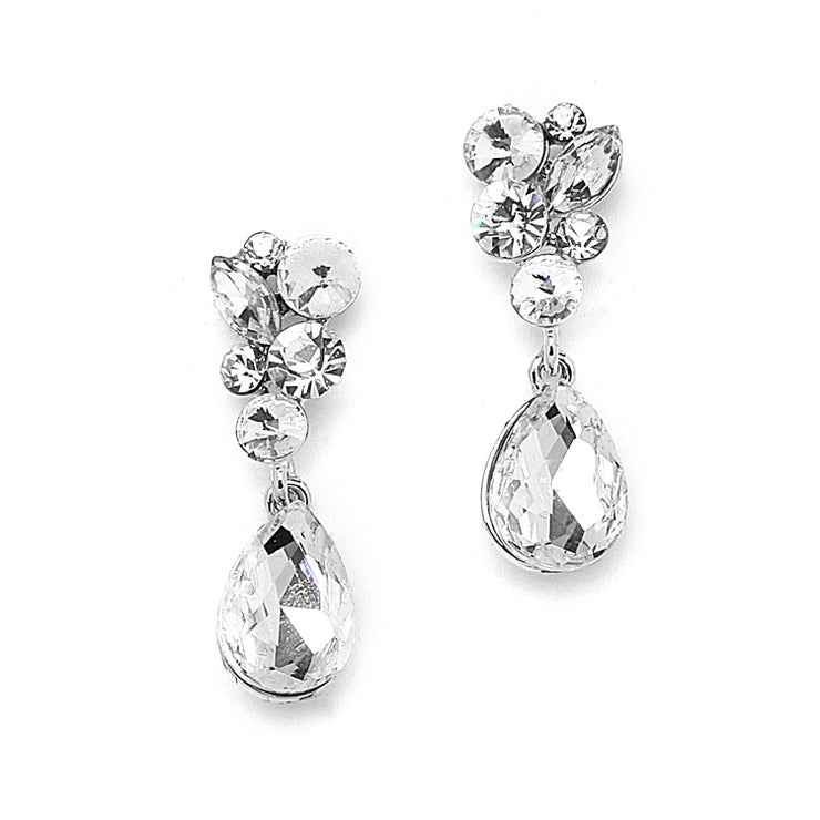 Crystal Bridal or Prom Earrings - Chicago Bridal Store Company