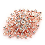 Rose Gold Vintage Floral Bridal Brooch - Chicago Bridal Store Company