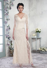 A Line 3/4  Lace Sleeved Mother’s of Bride/Groom - Chicago Bridal Store Company