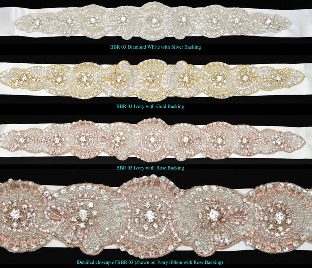 Bling Rhinestone Bridal Belt ~Style Bride-003 - Chicago Bridal Store Company