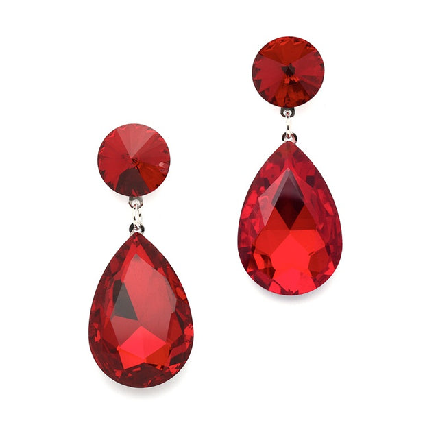 Color Splash Pear-shaped Drop Earrings - Chicago Bridal Store Company