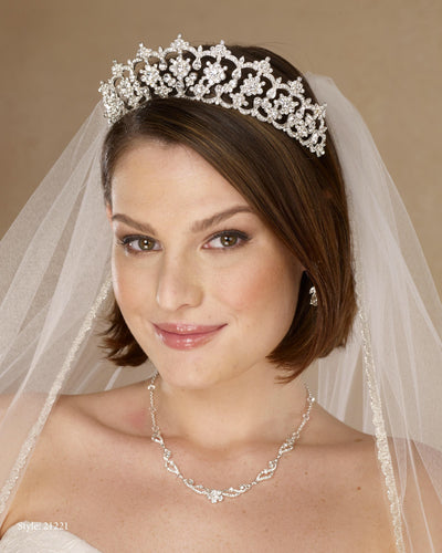 Rhinestone Tiara 21221- Chicagobridalstore.com - Chicago Bridal Store Company