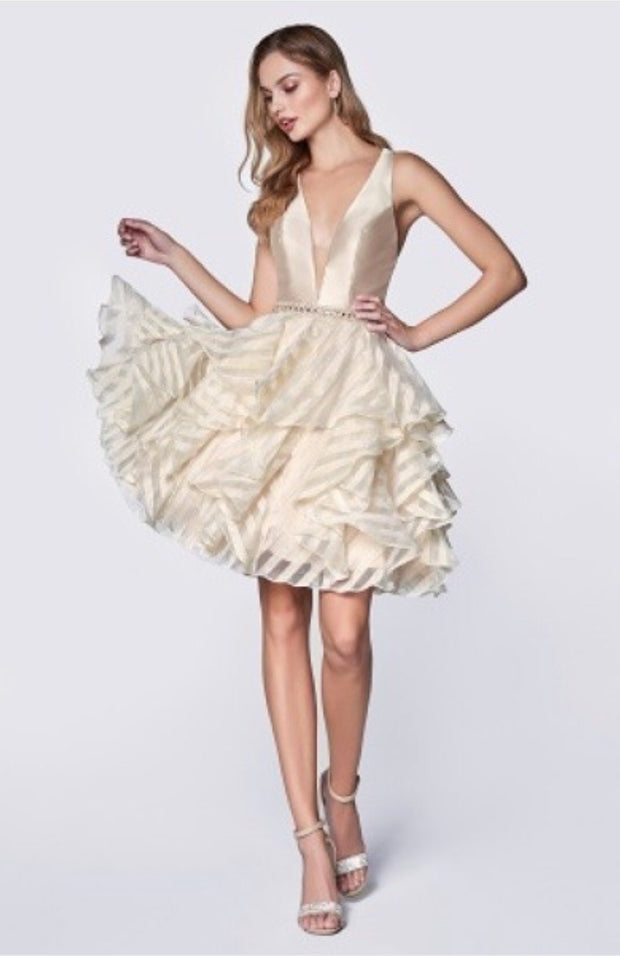 The Miranda Organza Short Dress - Chicago Bridal Store Company