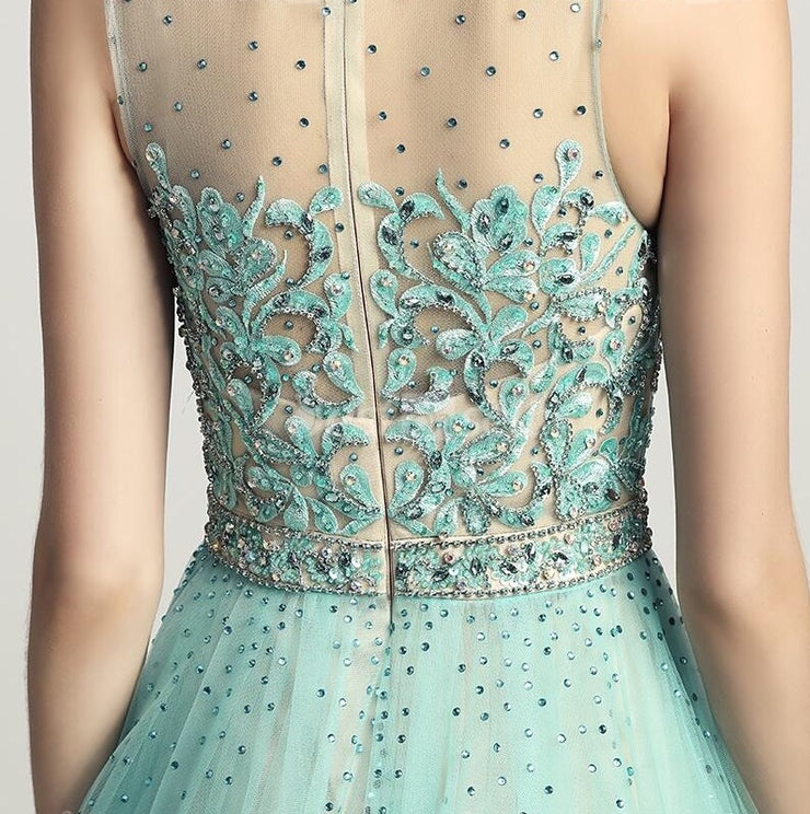 Mint Green Crystal Layered Princess Dress - Chicago Bridal Store Company