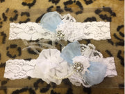 Something Blue Vintage Lace Garter Set- White or Ivory Chicagobridalstore.com - Chicago Bridal Store Company