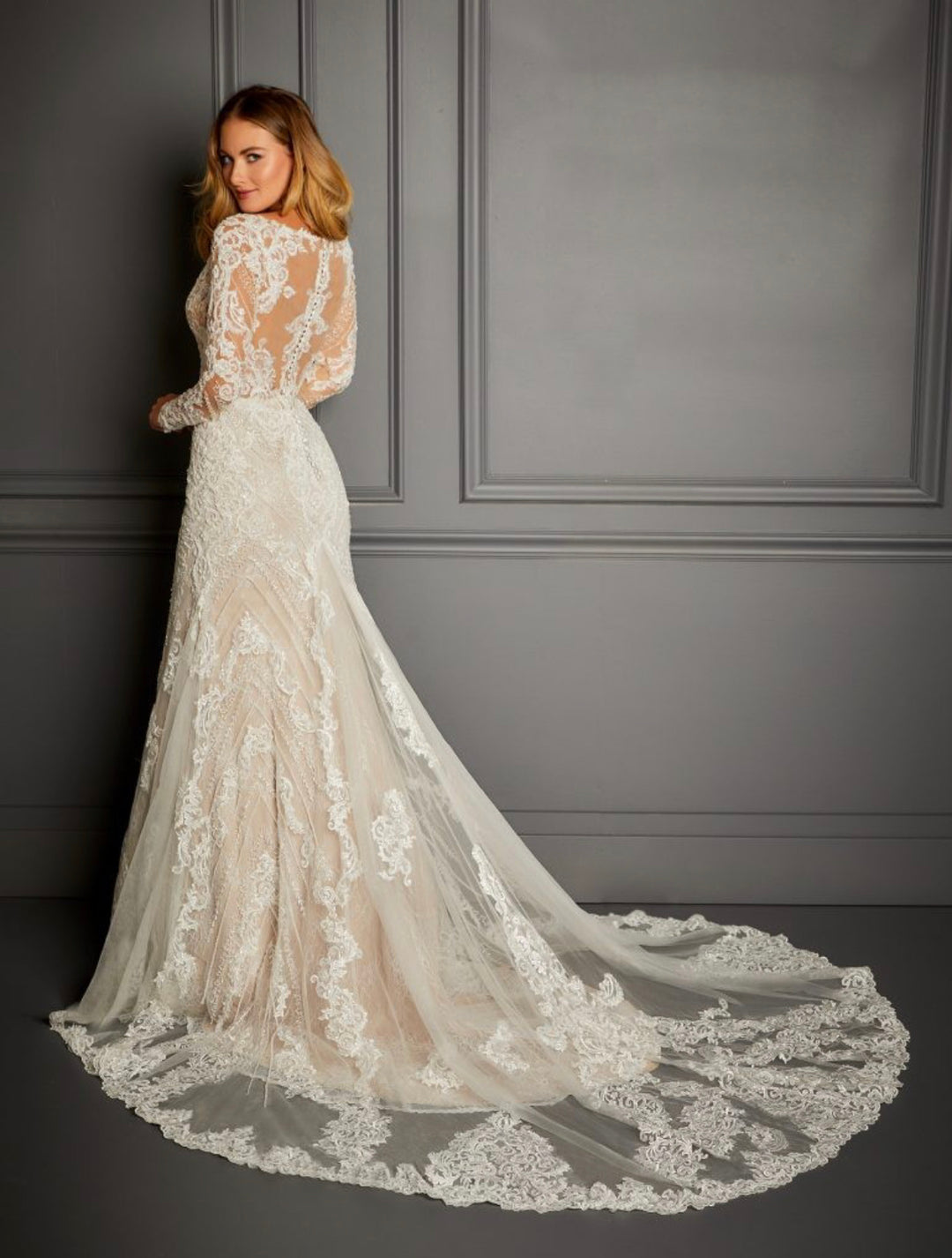 The Hampton Road Long Sleeve Wedding Gown – Chicago Bridal Store Company