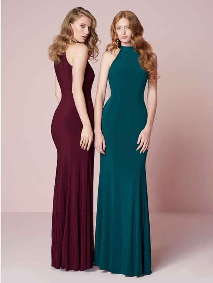 Selena High neck Jersey Dress - Chicago Bridal Store Company