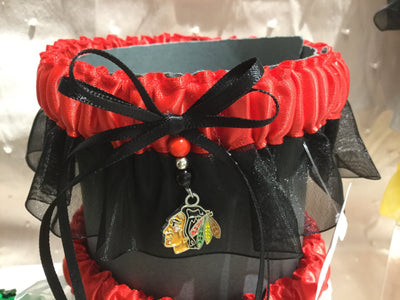 Chicago Blackhawks Wedding Garter-Single - Chicago Bridal Store Company