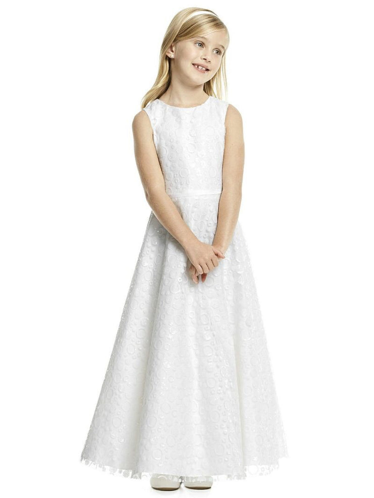 Ivory Sequin Dessy Flowergirl Dresses FL4056 - Chicago Bridal Store Company