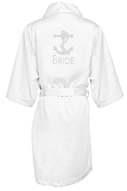 Rhinestone Bridal Party Robes with Large Anchor Design - Chicago Bridal Store Company