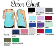 I Do and I Do Crew Glitter Print Racerback Tank Top - Chicago Bridal Store Company