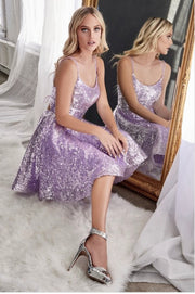 Lavender Alexa Short Dress - Chicago Bridal Store Company