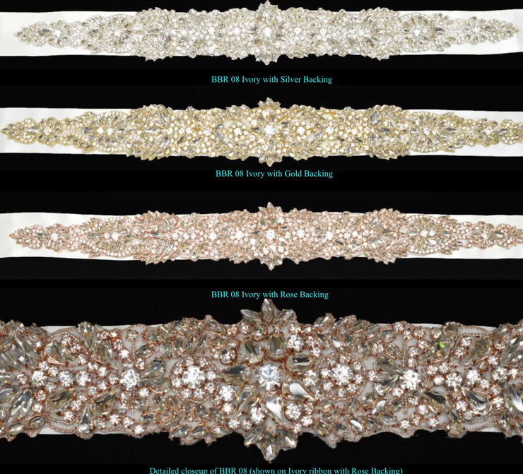 Bling Rhinestone Bridal Belt ~ Style Bride-008 - Chicago Bridal Store Company