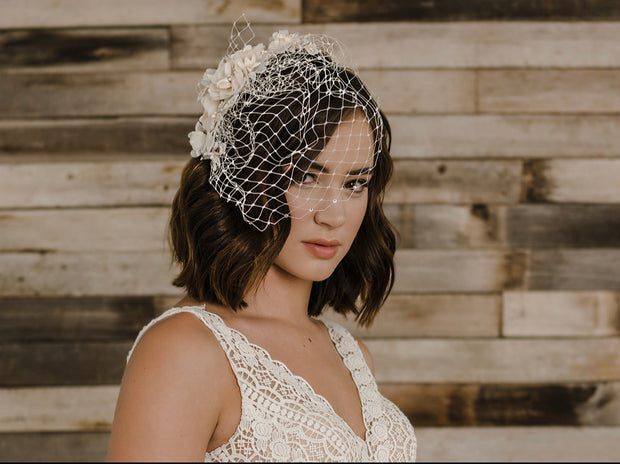 Ciara | Tulle Cage Veil