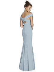 Crisscross Back Off Shoulder Full Length Formal Gown - Chicago Bridal Store Company