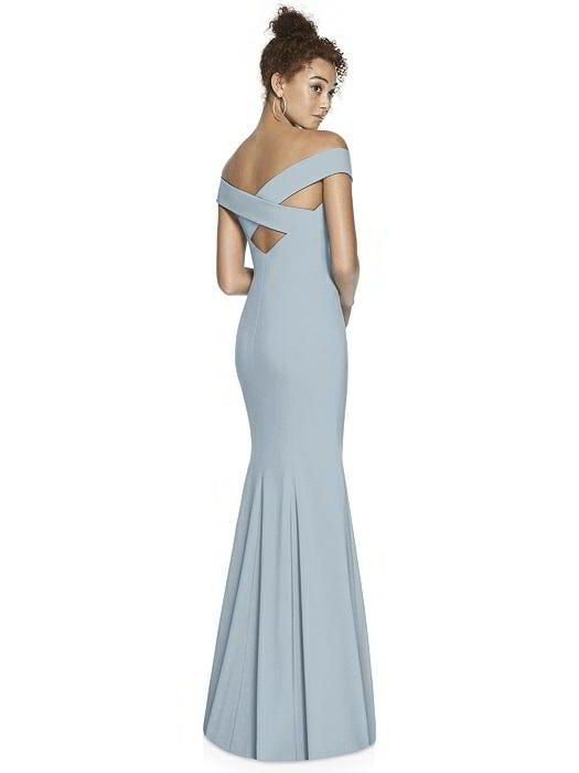 Crisscross Back Off Shoulder Full Length Formal Gown - Chicago Bridal Store Company