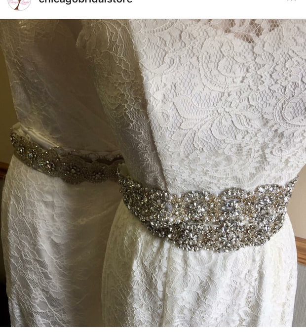 Bling Rhinestone Bridal Belt ~Style Bride-001 - Chicago Bridal Store Company